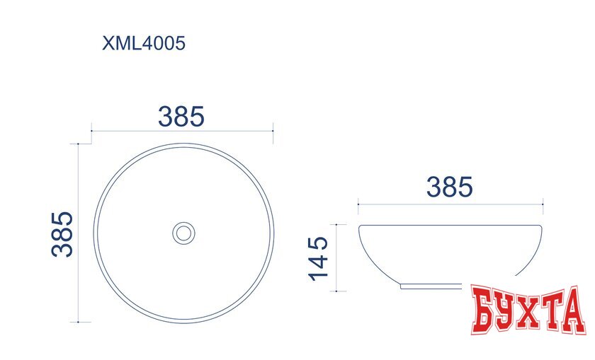 Умывальник Uptrend Lena L (глянцевый белый) 1