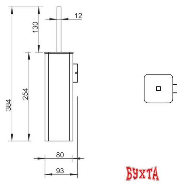 Ершик для унитаза Whitecross Cubo CU2472NIB (брашированный никель) 2