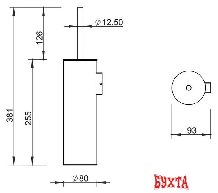 Ершик для унитаза Whitecross Ergo ER2272GL (золото) 2