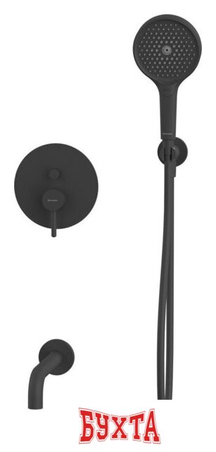 Душевой гарнитур Whitecross Y YSET06TOPBL (черный матовый) 2