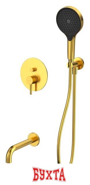 Душевой гарнитур Whitecross Y YSET06TOPGLB (брашированное золото) 1
