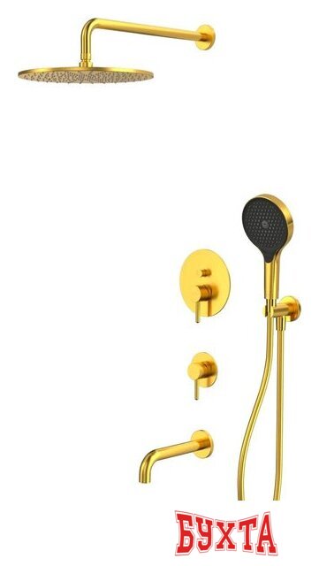 Душевая система Whitecross Y YSET07TOPGLB (брашированное золото) 1