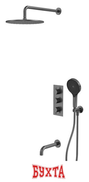 Душевая система Whitecross Y YSET11TOPGM (оружейная сталь) 1