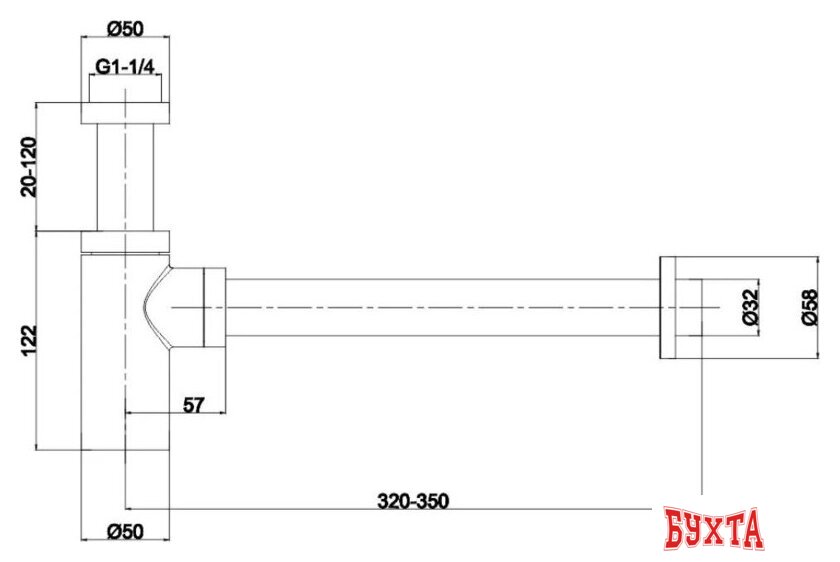 Сифон Whitecross A186GM (оружейная сталь) 2
