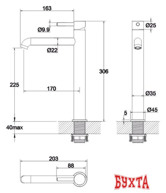 Смеситель Whitecross Y Y1212NIB (брашированный никель) 3