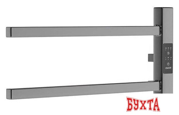 Полотенцесушитель Маргроид Ferrum Cook СНШ профильный 18*40 Графит, скрытого монтажа, таймер слева 1