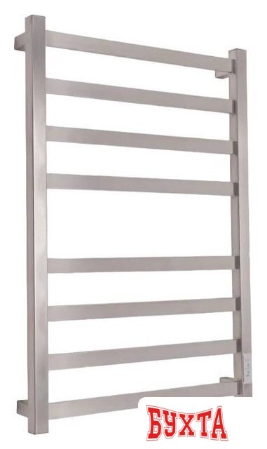 Полотенцесушитель Маргроид Вид 81/10 СНШ профильный (перекладины 30x10, 4+4) 80/50 Сатиновый хром, скрытого монтажа, таймер справа 2