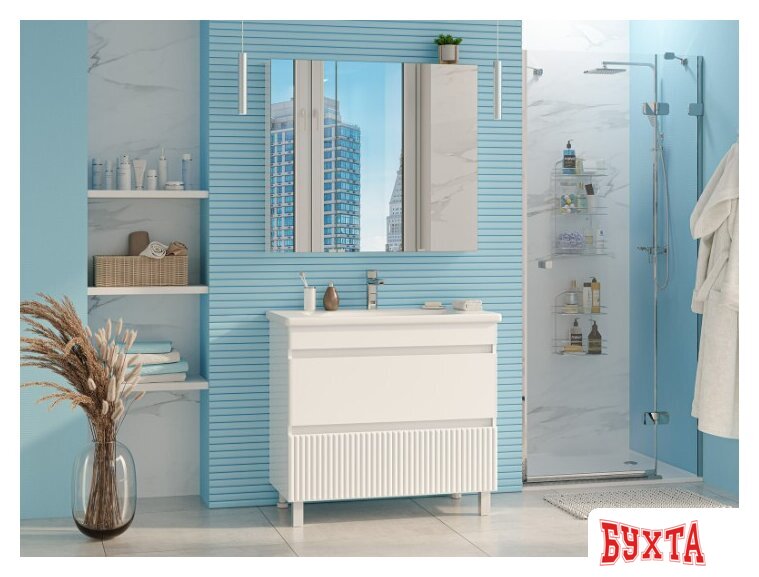 Мебель для ванных комнат Misty Тумба под умывальник Мира 90 П-Мир-01090-012Я 5