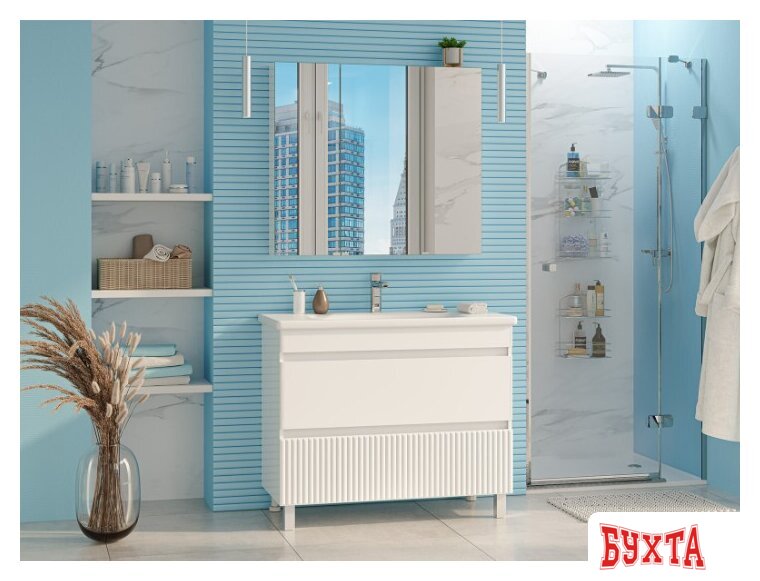 Мебель для ванных комнат Misty Тумба под умывальник Мира 100 П-Мир-01100-012Я 5