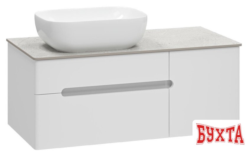 Мебель для ванных комнат Misty Тумба под умывальник Роял 100 П-Роя-01100-011П2Я (подвесная, белый) 2