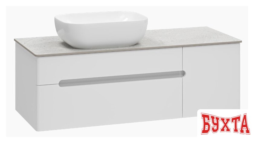 Мебель для ванных комнат Misty Тумба под умывальник Роял 120 П-Роя-01120-011П2Я (подвесная, белый) 5