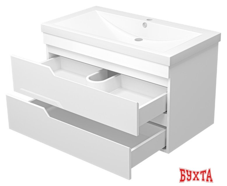 Мебель для ванных комнат Misty Тумба под умывальник Софт 90 П-Соф-01090-011П2Я 4