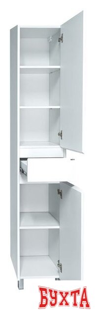 Мебель для ванных комнат Misty Алиса - 35 Пенал с 1 ящ. напольный правый, белая эмаль - Э-Али0501-01П 2