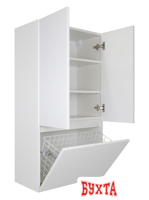 Мебель для ванных комнат Misty Амур - 60 шкаф над стиральной машиной с Б/К - Э-Ам08060-012Бк 2