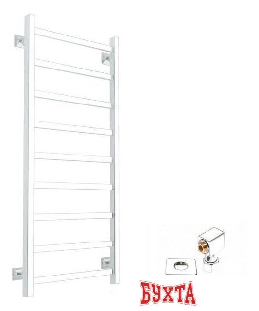 Полотенцесушитель Ростела Экспи Квадро V30 1/2" 9 перекладин 40x120 см (белый) 2