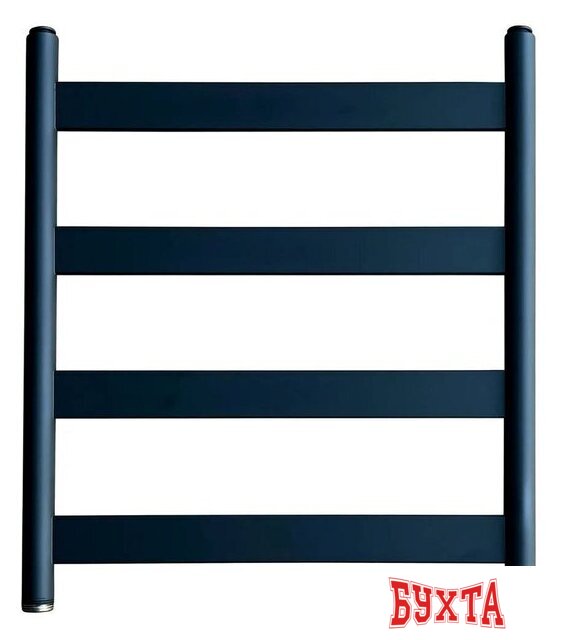 Полотенцесушитель Ростела Престиж нижнее подключение 1" 4 перекладины 50x60 см (черный) 2