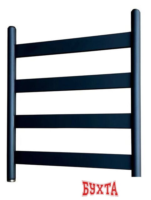 Полотенцесушитель Ростела Престиж нижнее подключение 1" 4 перекладины 50x60 см (черный) 3