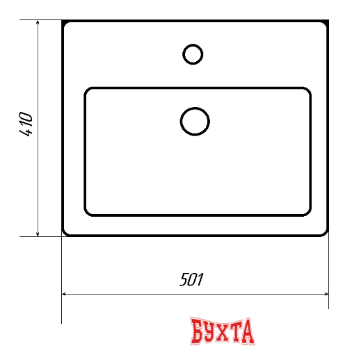 Мебель для ванных комнат Misty Енисей - 50 Тумба с 2 ящ. - Э-Ени01050-0112Я 3