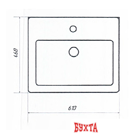 Мебель для ванных комнат Misty Енисей - 60 Тумба с 2 ящ. - Э-Ени01060-0112Я 4