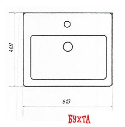 Мебель для ванных комнат Misty Енисей - 60 Тумба прямая - Э-Ени01060-012 3