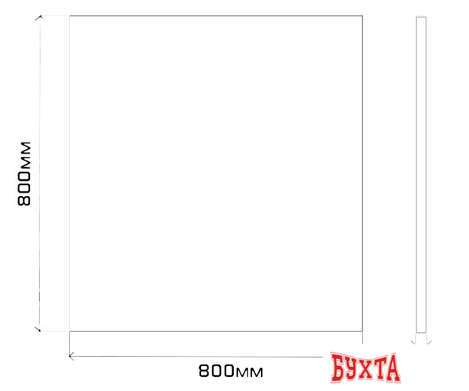 Мебель для ванных комнат Misty Марс - 80 Зеркало в алюминиевом профиле - Э-Марс02080-Алп 2