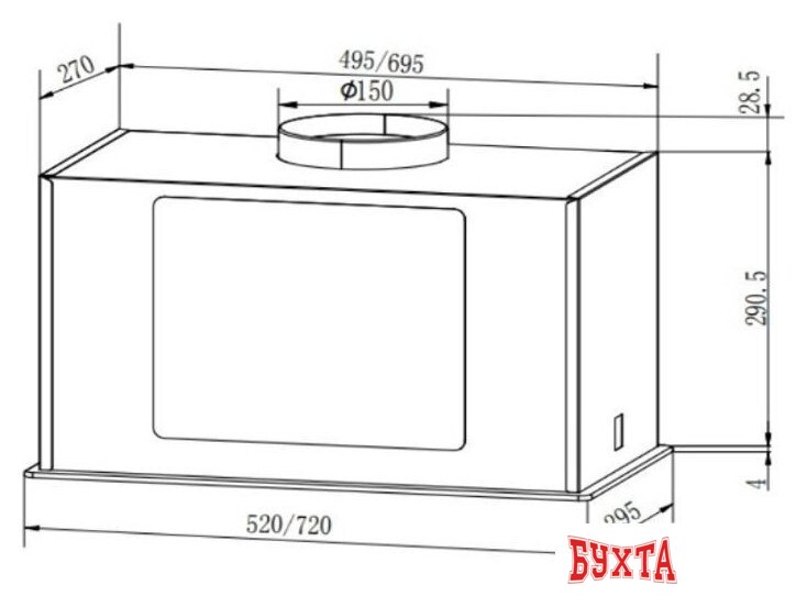 Кухонная вытяжка Faber Aria WH 72 305.0702.960 2