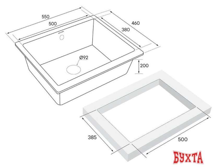 Кухонная мойка Paulmark Gera 60 PM205546-WH 3