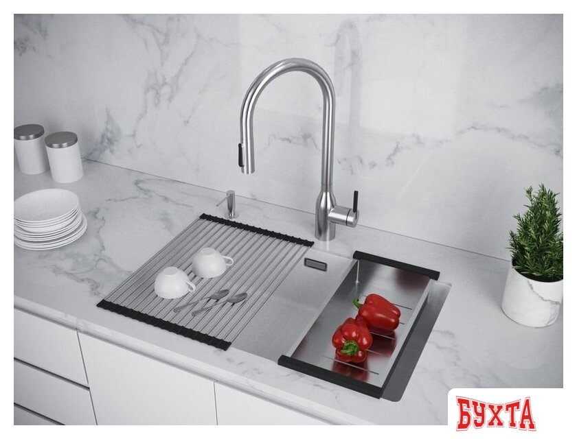 Кухонная мойка Paulmark Lumi LU74-WH 3