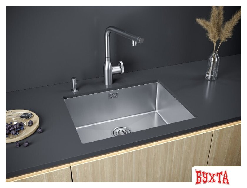 Кухонная мойка Paulmark Next 58 Uni PM215844-BS (стальной/брашированная сталь) 4