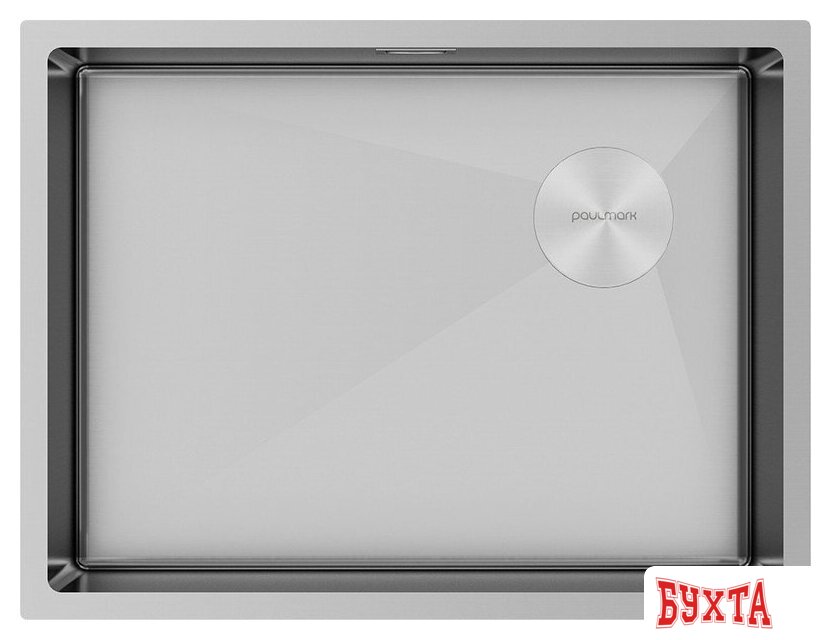 Кухонная мойка Paulmark NEXT-SKEW 58 Uni PM885844-BS (стальной/брашированная сталь)