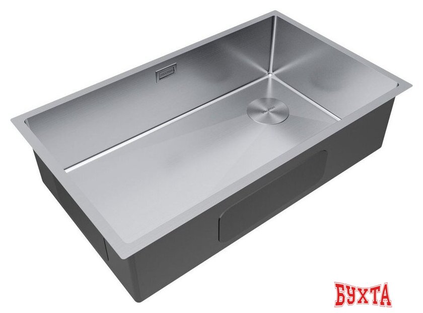 Кухонная мойка Paulmark NEXT-SKEW 74 Uni PM887444-BS (стальной/брашированная сталь) 2