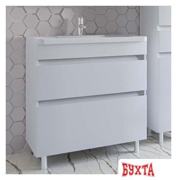 Мебель для ванных комнат Axus Тумба под умывальник Ромеро 80 (белый) 1