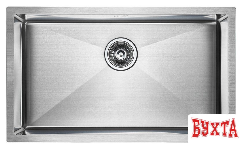 Кухонная мойка Paulmark Next 74 Uni PM217444-BS (стальной/брашированная сталь) 1