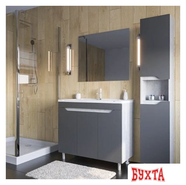 Мебель для ванных комнат Axus Шкаф-пенал Фламини 35 3