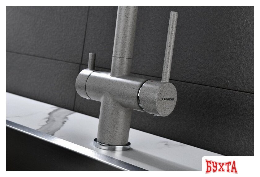 Смеситель Paulmark Serpentine SE213222-DG (серый/графит) 3