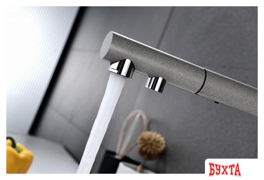 Смеситель Paulmark Serpentine SE213222-DG (серый/графит) 4