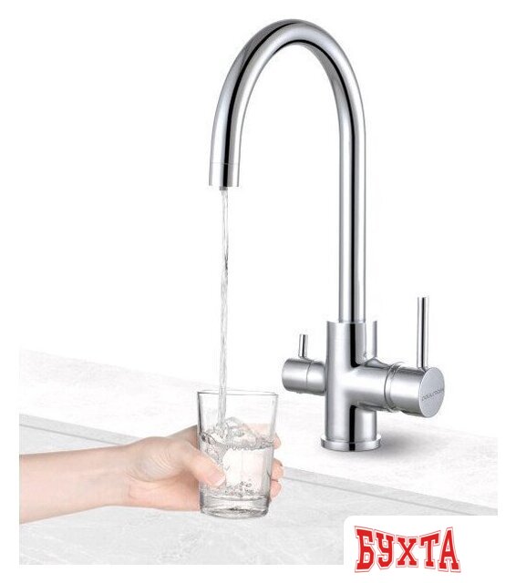 Смеситель Paulmark Essen 213211-GM (вороненая сталь) 2