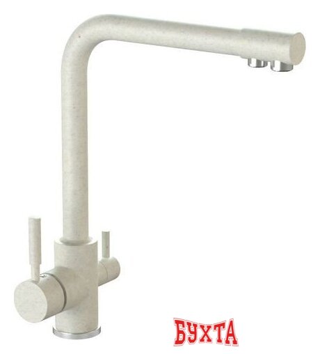 Смеситель MARRBAXX Карельский камень КМ006/Q7 (белый/хлопок)