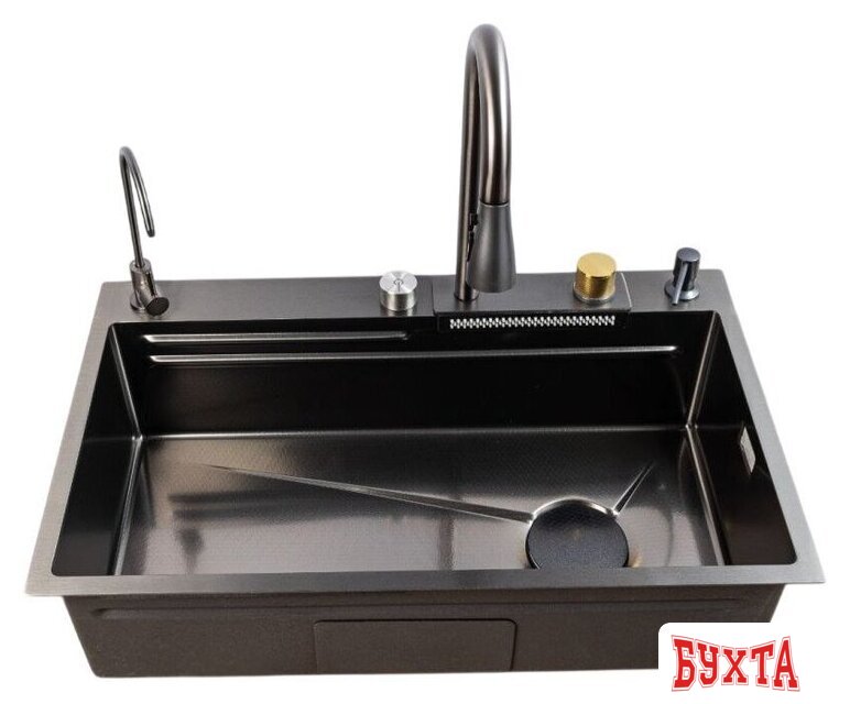 Кухонная мойка MARRBAXX B7546-R Decor B7546-DMR (графит/темно-серый) 2