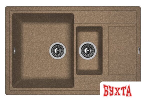 Кухонная мойка Florentina Липси-780К (коричневый)