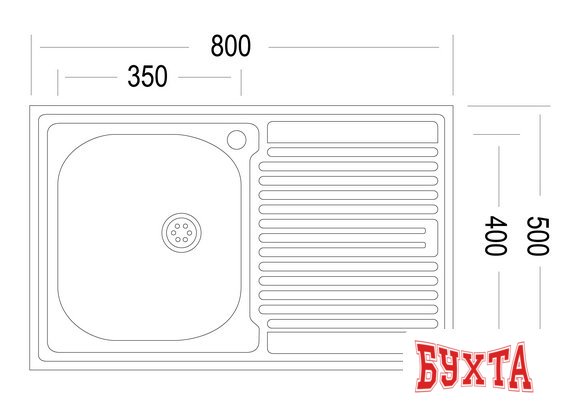 Кухонная мойка Ukinox STM 800.500-T5K