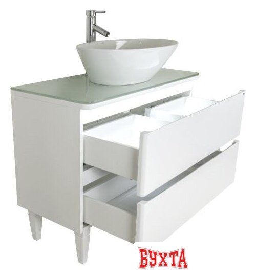 Мебель для ванных комнат Misty Скай - 100 Тумба с 2 ящ. напольная - П-Ска07100-0112Я