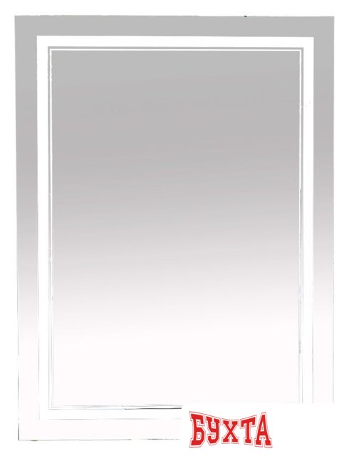 Мебель для ванных комнат Misty 2 Неон - Зеркало LED 600х800 сенсор на корпусе (двойная подсветка) - П-Нео060080-2ПРСНКДВП