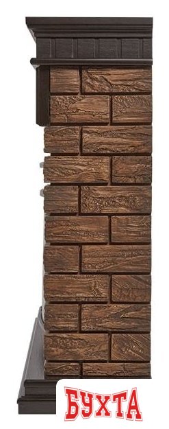 Портал Firelight Bricks Wood 30 (камень темный, шпон венге)