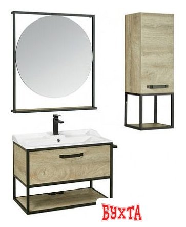 Мебель для ванных комнат Акватон Зеркало Фабрик 80 1A242602LTDY0 (дуб кантри)