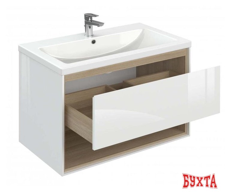 Мебель для ванных комнат Cersanit Тумба под умывальник Louna 80 SP-SZ-LOU-CO80/Wh