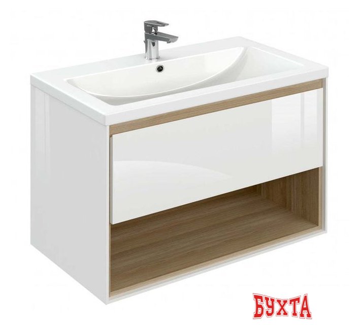 Мебель для ванных комнат Cersanit Тумба под умывальник Louna 80 SP-SZ-LOU-CO80/Wh