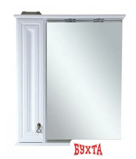 Мебель для ванных комнат Misty Шкаф с зеркалом Лувр 85 L (Белый)