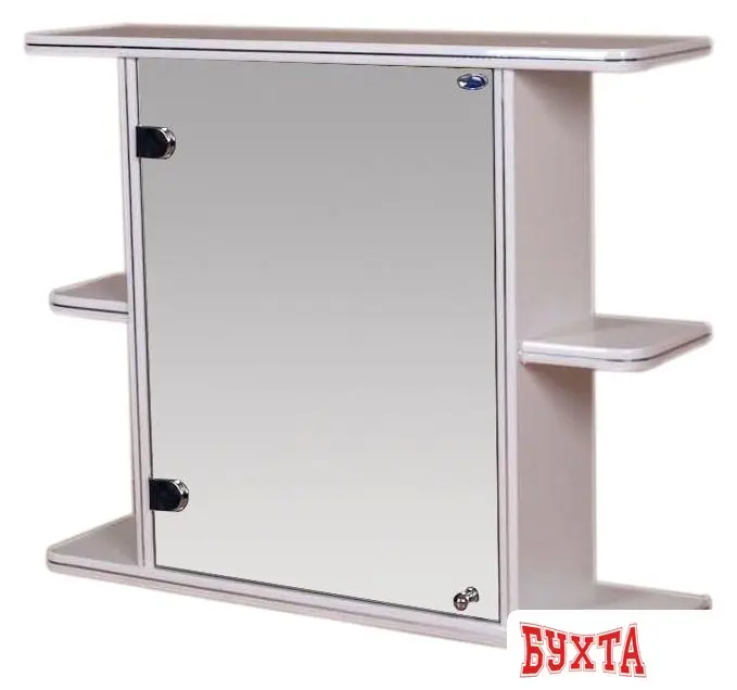 Мебель для ванных комнат Гамма Шкаф с зеркалом 15 (белый левый)