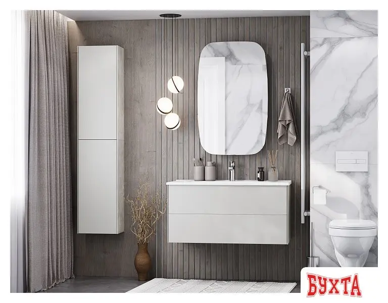 Мебель для ванных комнат Акватон Тумба с умывальником Сохо 75 1A2581K1AJ9A0